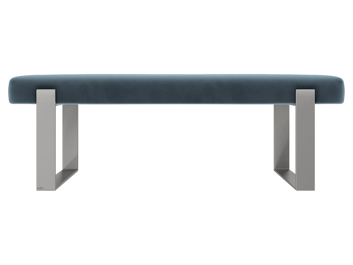 Vant Upholstered Bedroom Bench - Brushed Nickel Legs