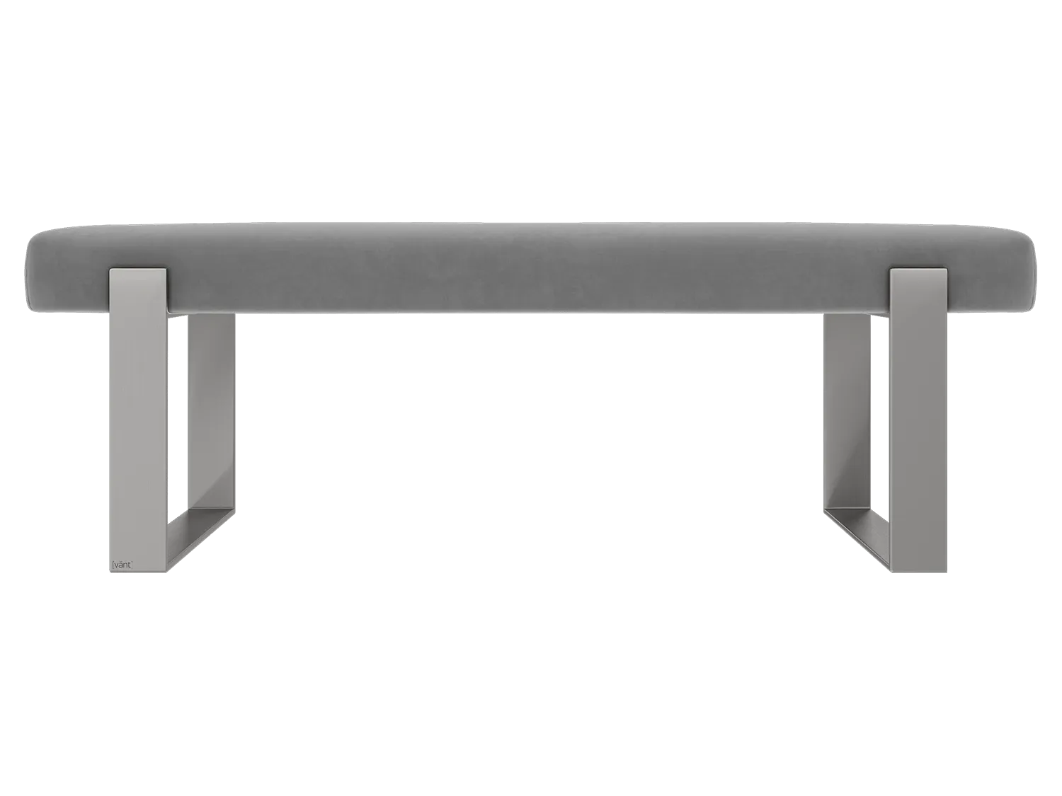 Vant Upholstered Bedroom Bench - Brushed Nickel Legs