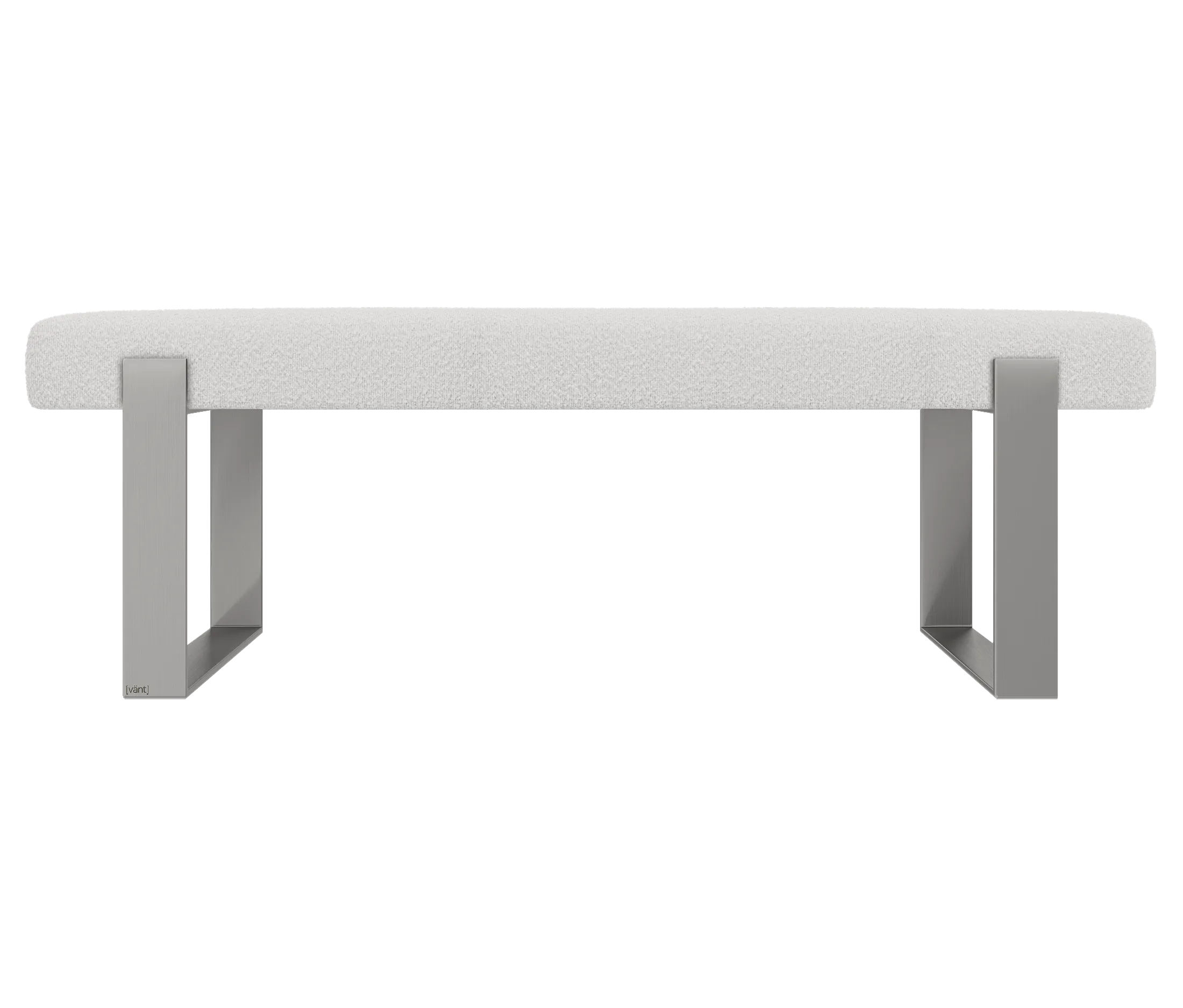Vant Upholstered Bedroom Bench - Brushed Nickel Legs