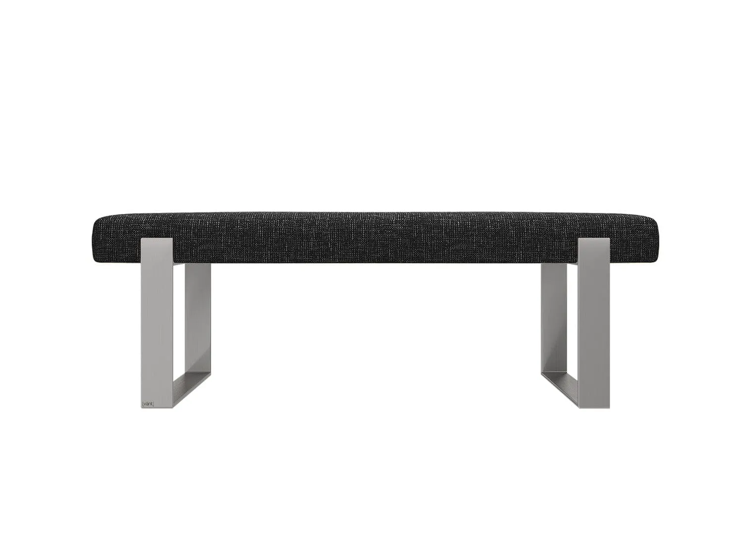 Vant Upholstered Bedroom Bench - Brushed Nickel Legs
