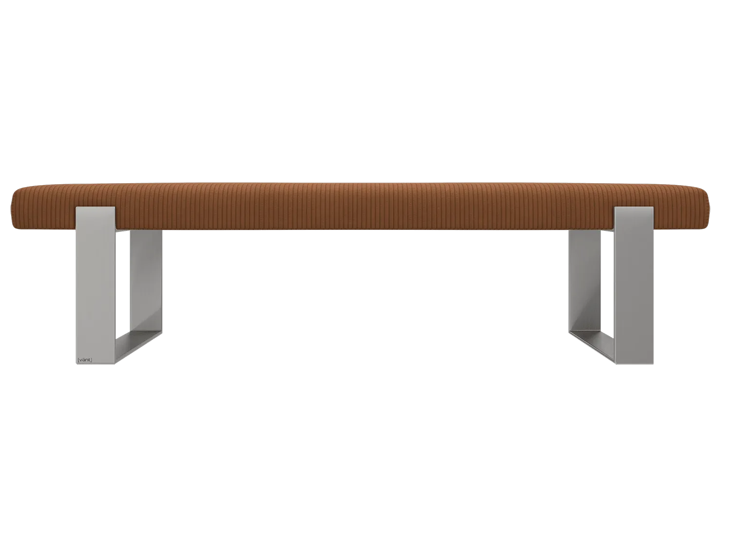 Vant Upholstered Bedroom Bench - Brushed Nickel Legs