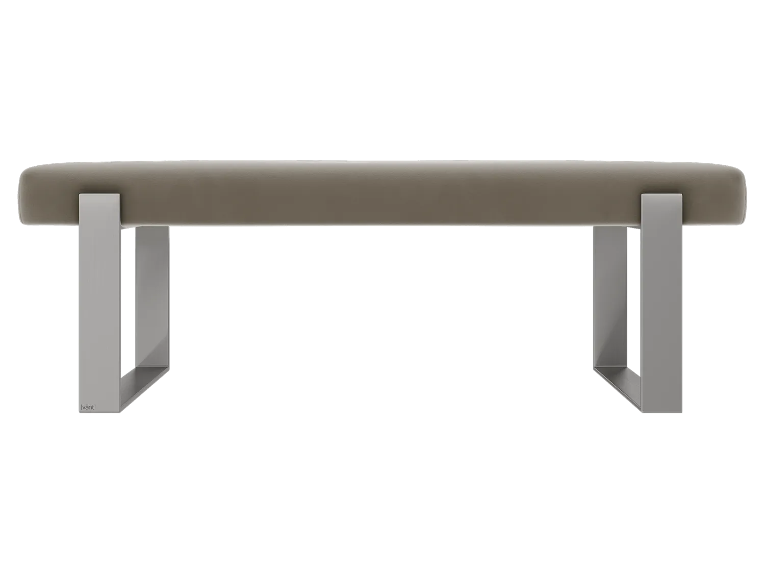 Vant Upholstered Bedroom Bench - Brushed Nickel Legs