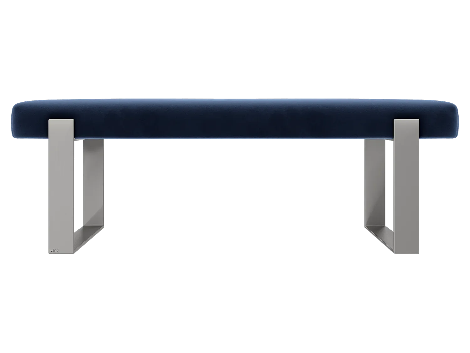 Vant Upholstered Bedroom Bench - Brushed Nickel Legs