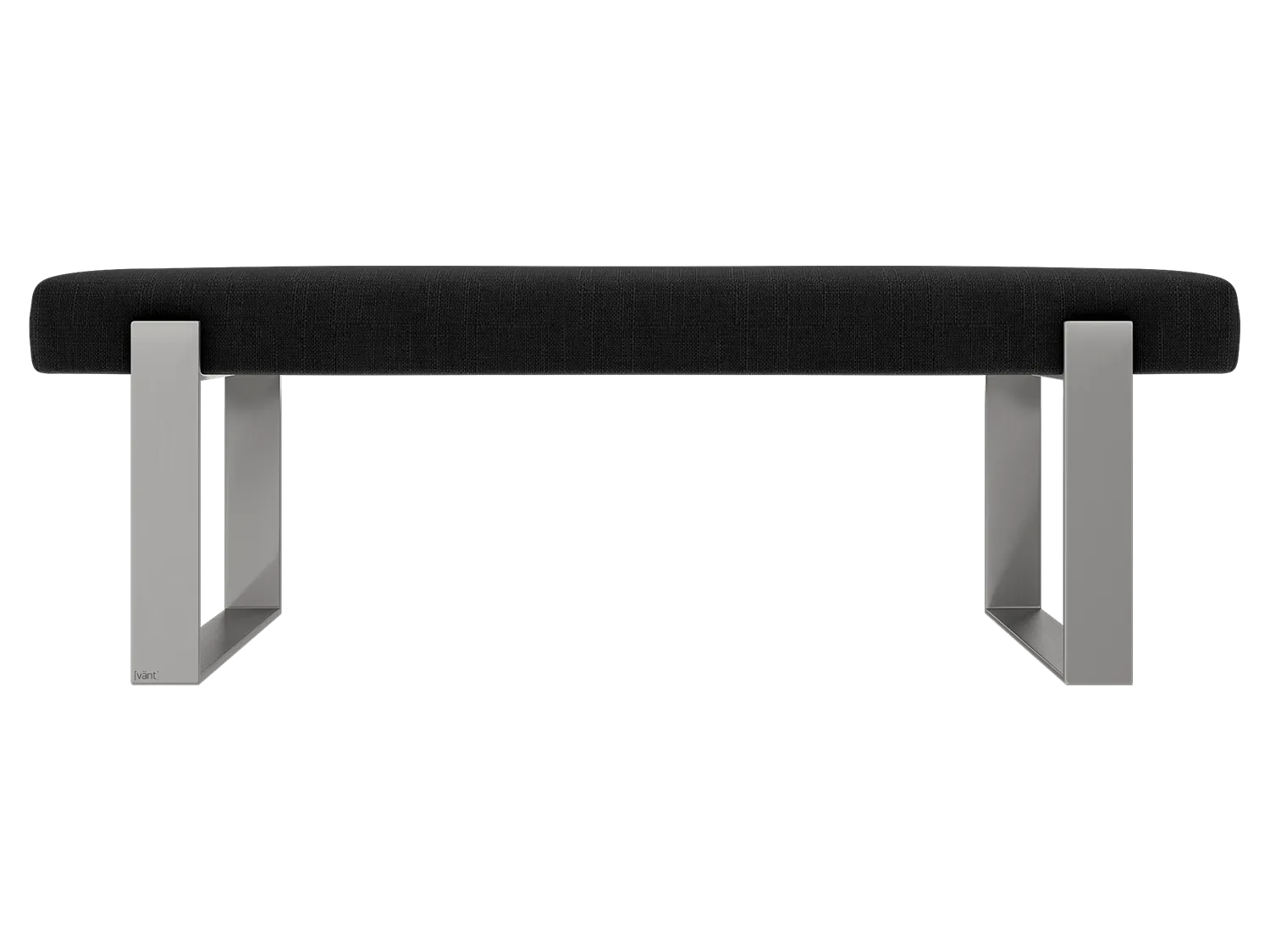 Vant Upholstered Bedroom Bench - Brushed Nickel Legs
