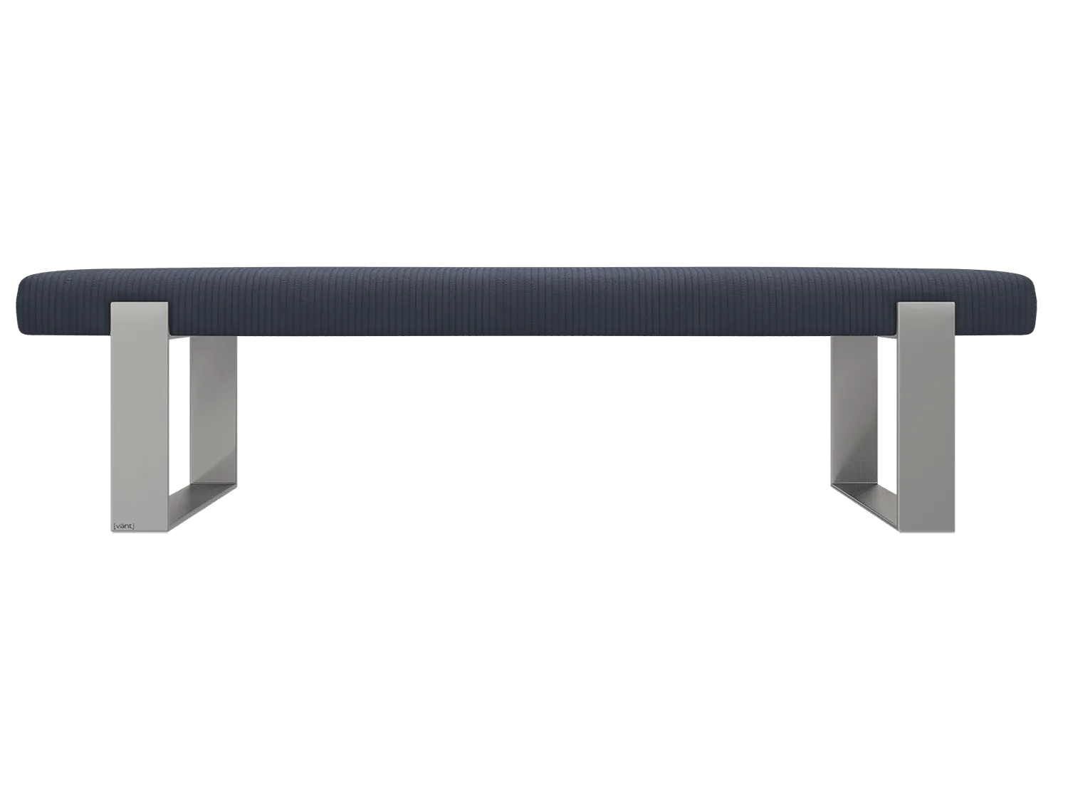 Vant Upholstered Bedroom Bench - Brushed Nickel Legs