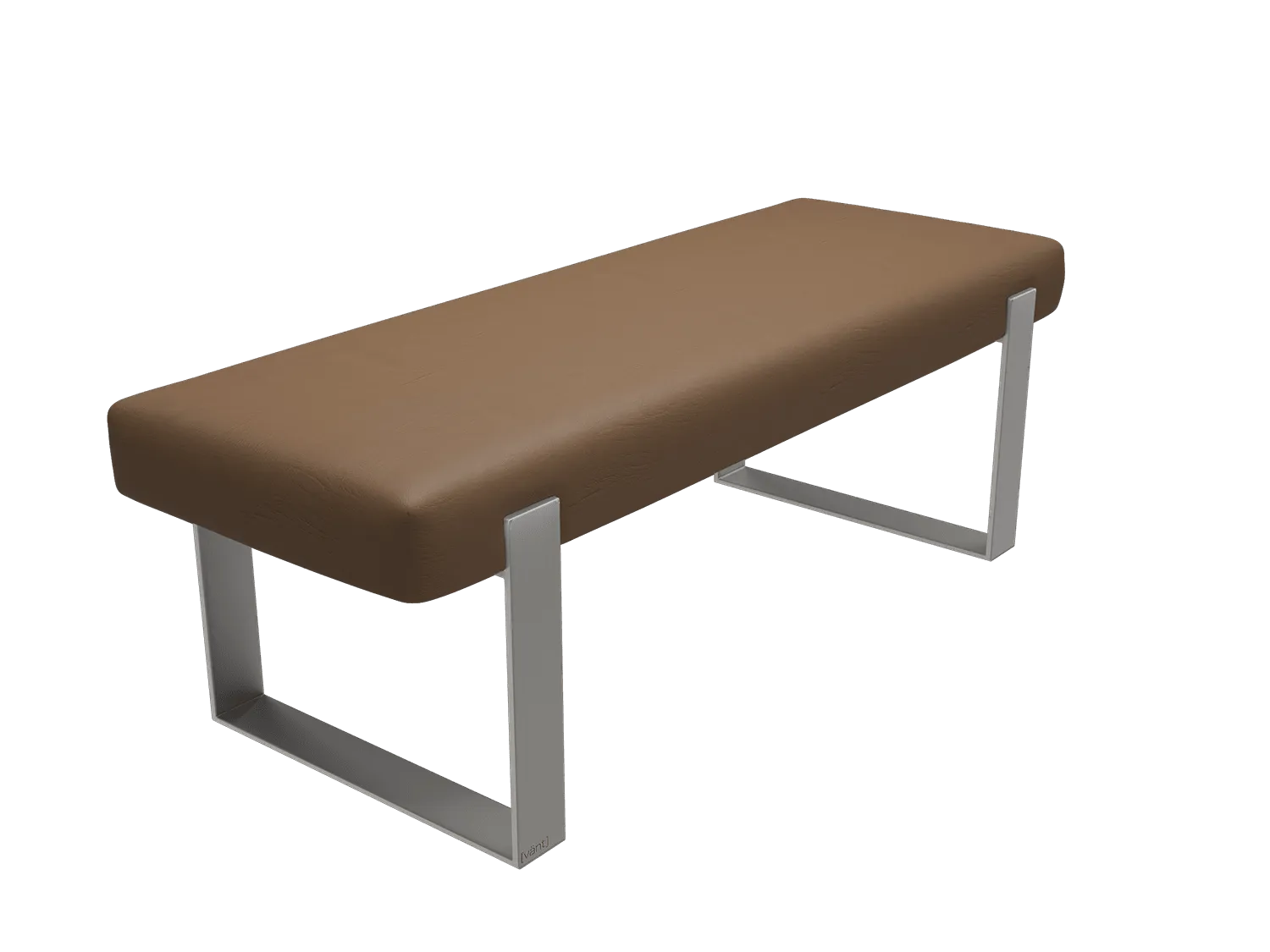 Vant Upholstered Bedroom Bench - Brushed Nickel Legs