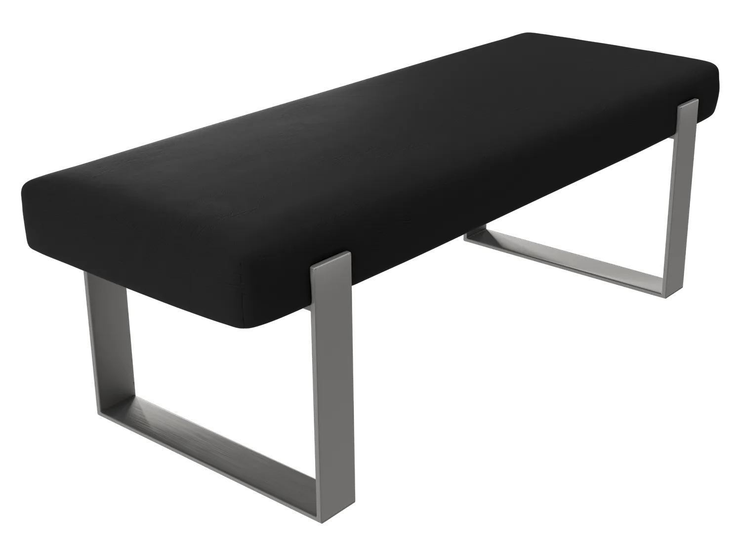 Vant Upholstered Bedroom Bench - Brushed Nickel Legs