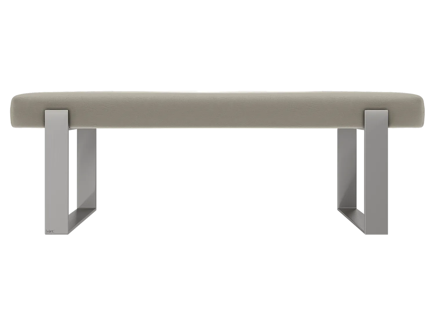 Vant Upholstered Bedroom Bench - Brushed Nickel Legs