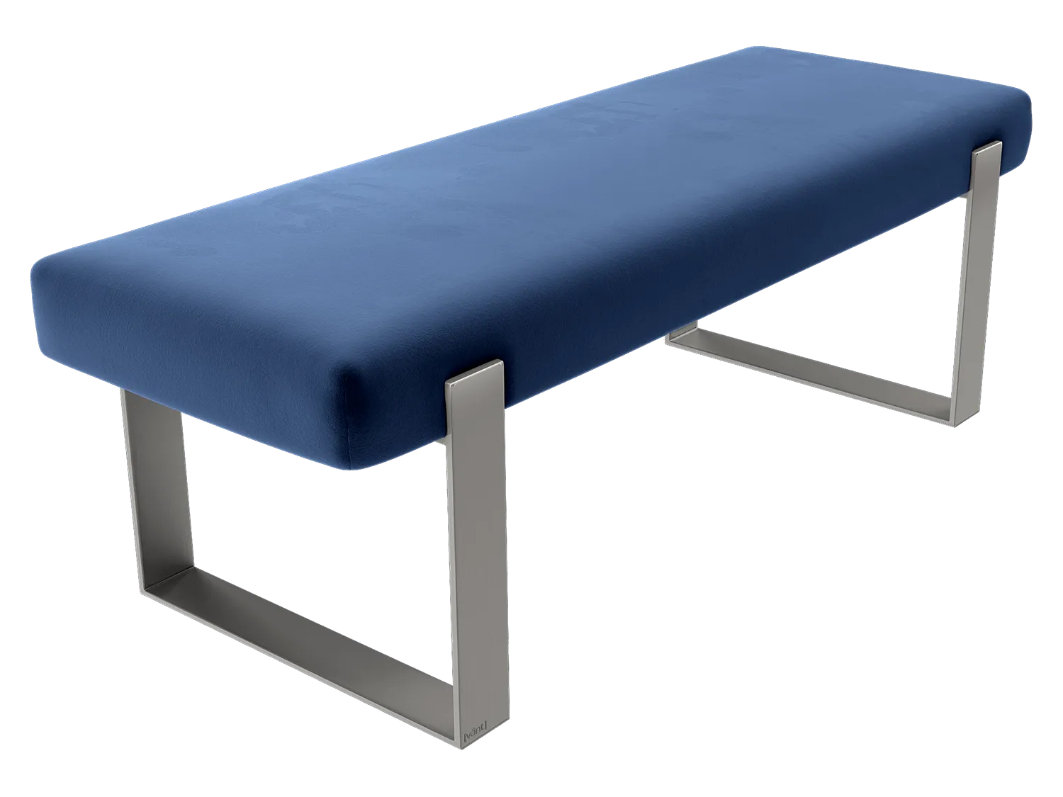 Vant Upholstered Bedroom Bench - Brushed Nickel Legs