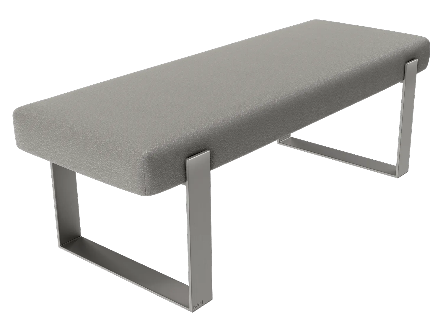 Vant Upholstered Bedroom Bench - Brushed Nickel Legs