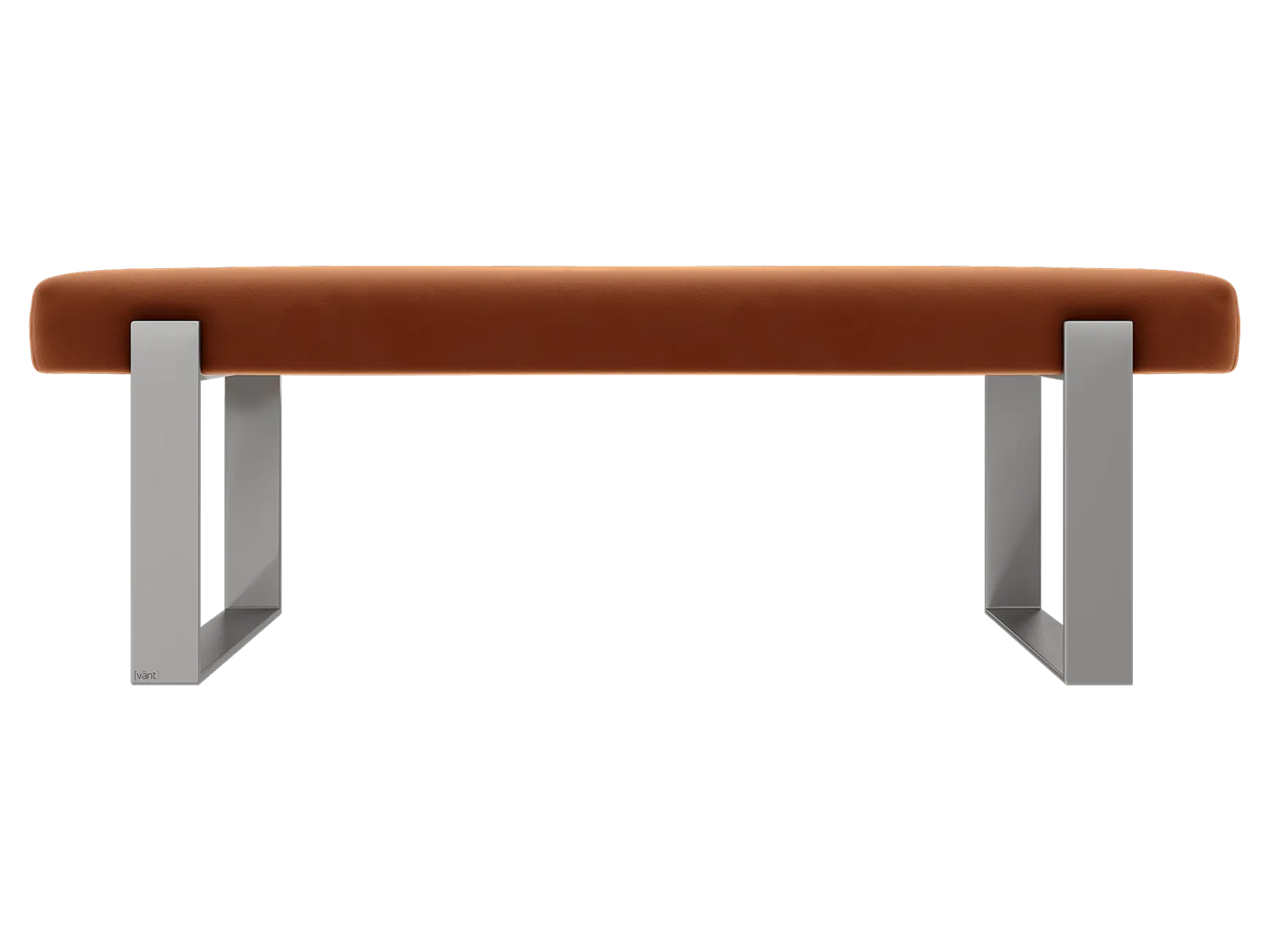 Vant Upholstered Bedroom Bench - Brushed Nickel Legs