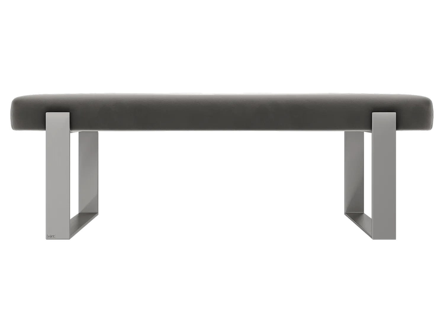Vant Upholstered Bedroom Bench - Brushed Nickel Legs