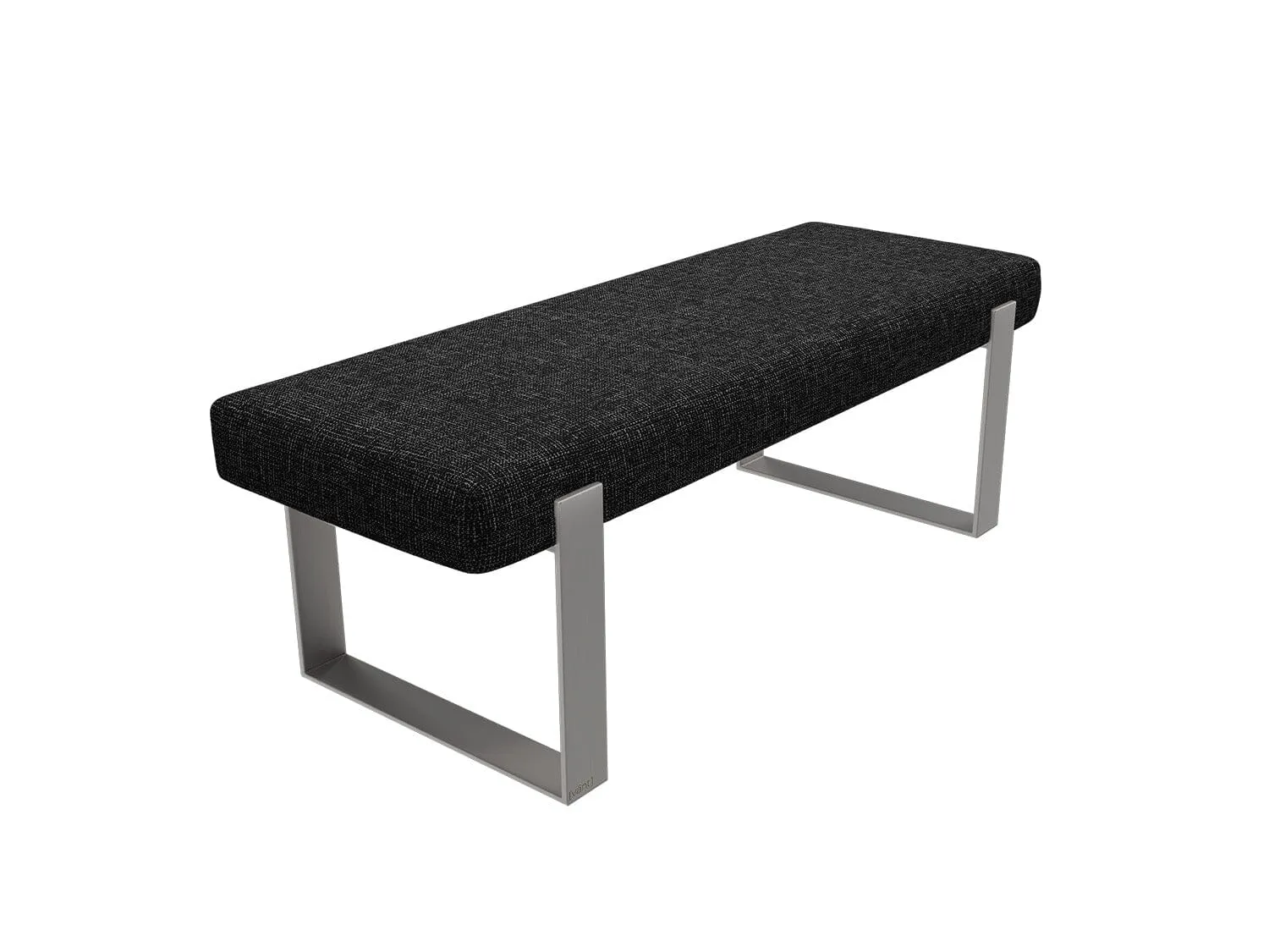Vant Upholstered Bedroom Bench - Brushed Nickel Legs