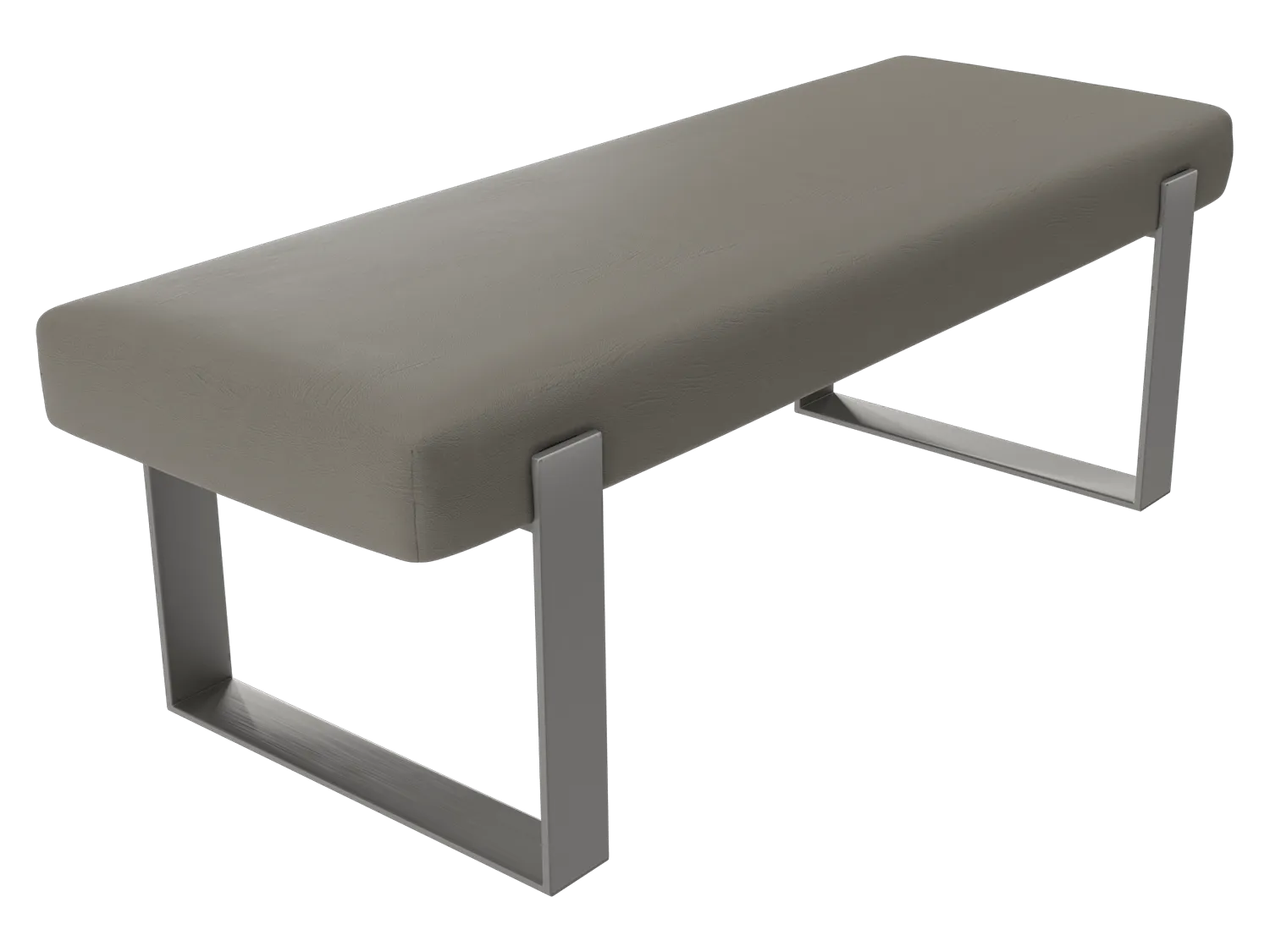 Vant Upholstered Bedroom Bench - Brushed Nickel Legs