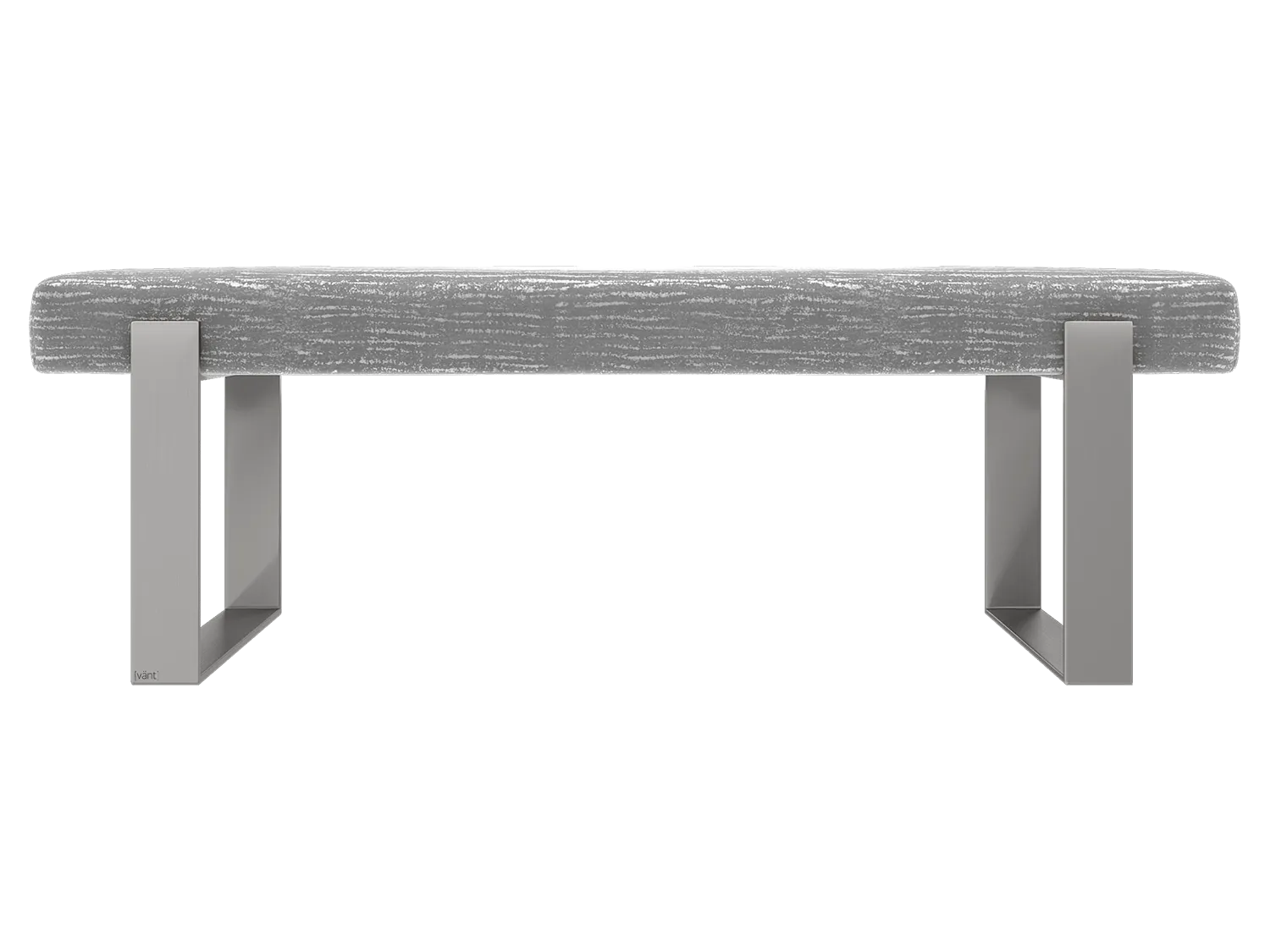 Vant Upholstered Bedroom Bench - Brushed Nickel Legs