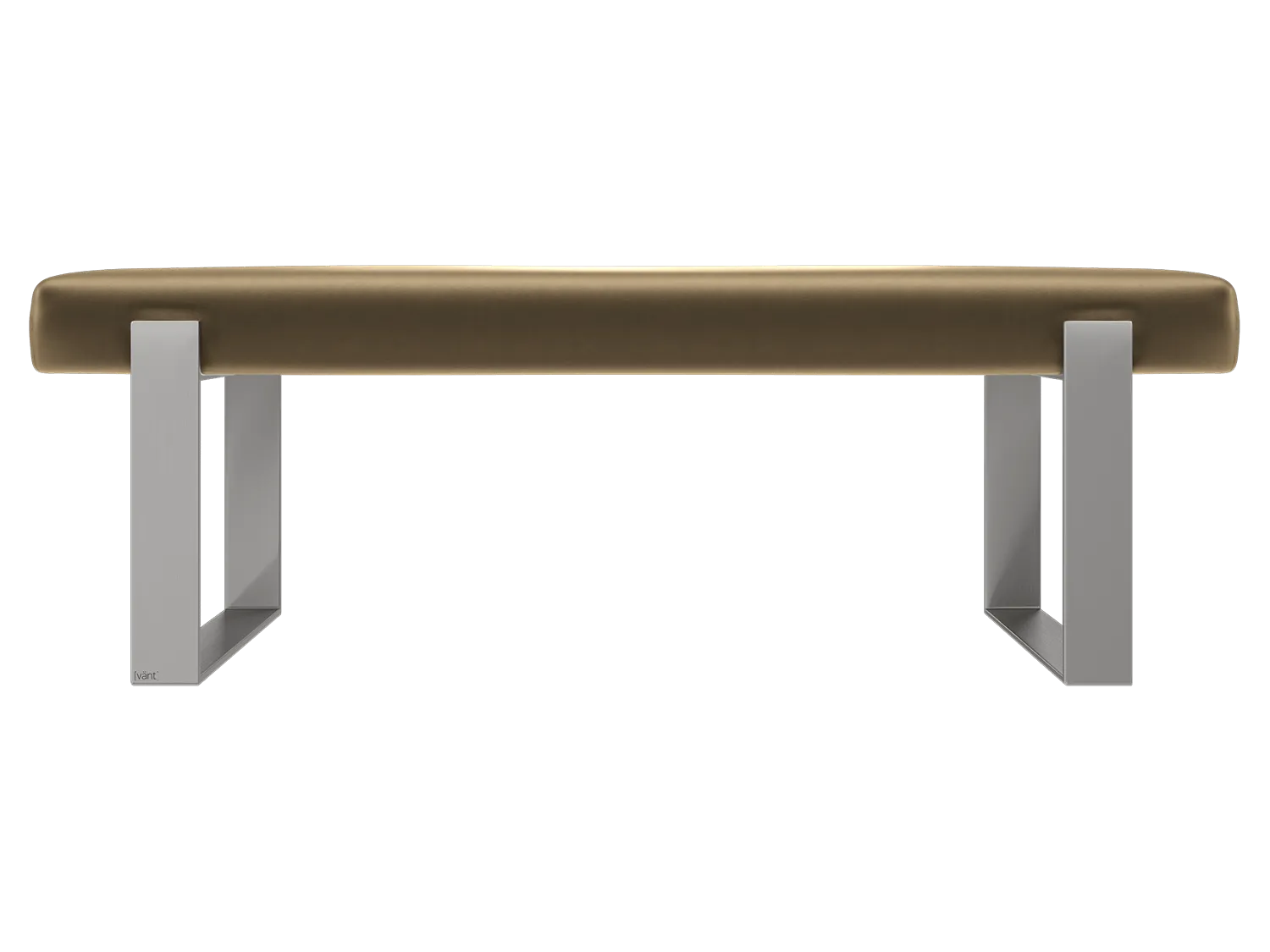 Vant Upholstered Bedroom Bench - Brushed Nickel Legs