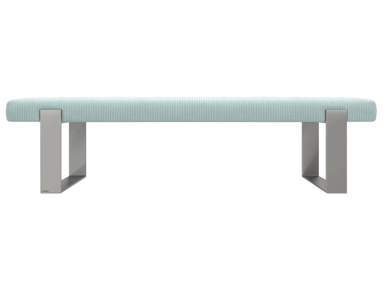 Vant Upholstered Bedroom Bench - Brushed Nickel Legs