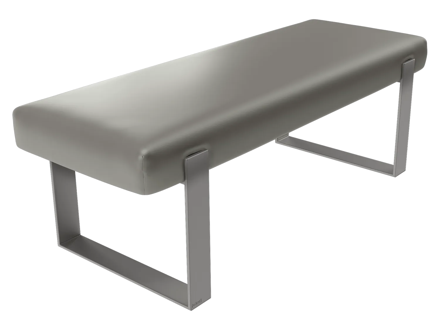Vant Upholstered Bedroom Bench - Brushed Nickel Legs