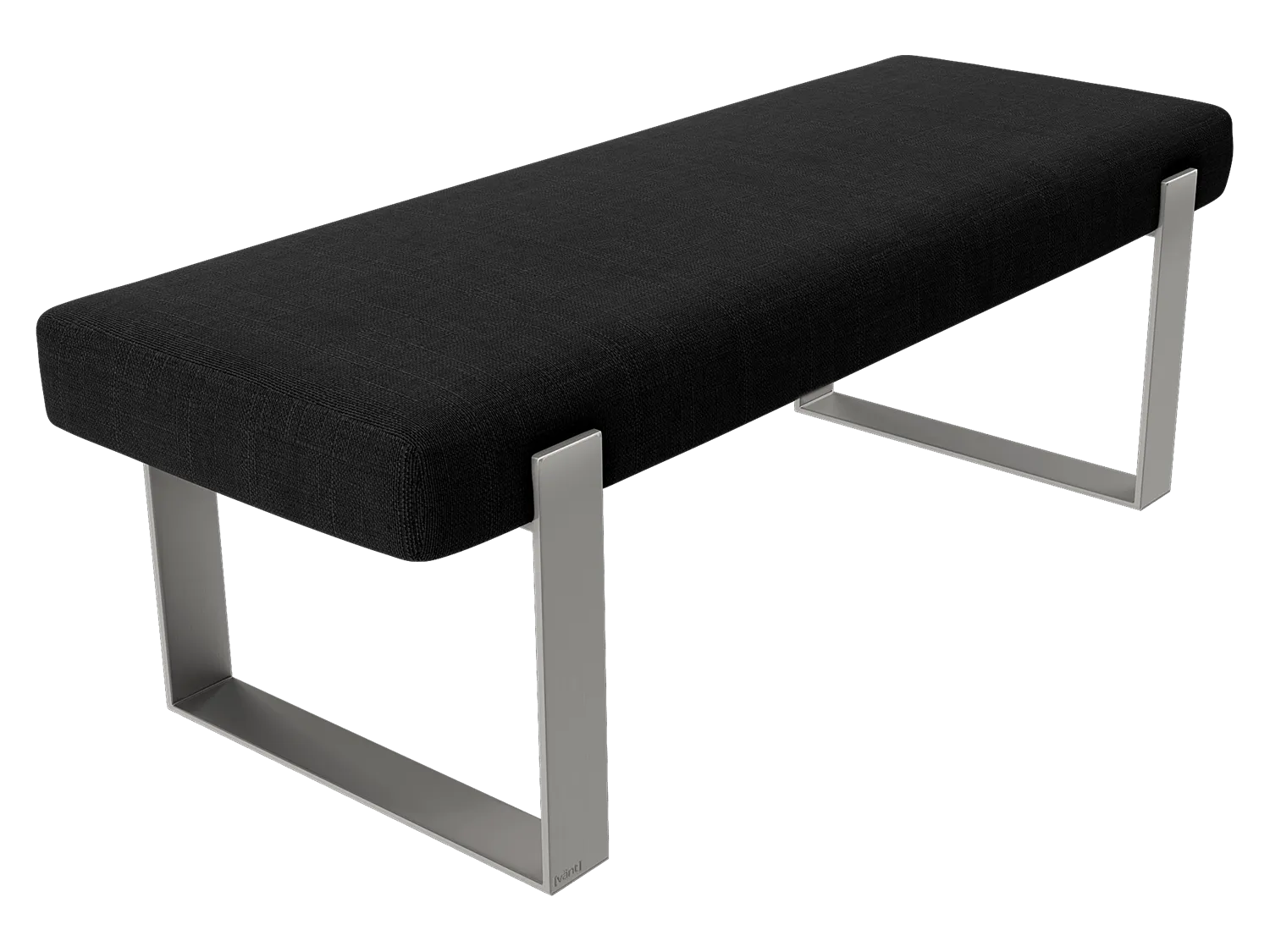 Vant Upholstered Bedroom Bench - Brushed Nickel Legs