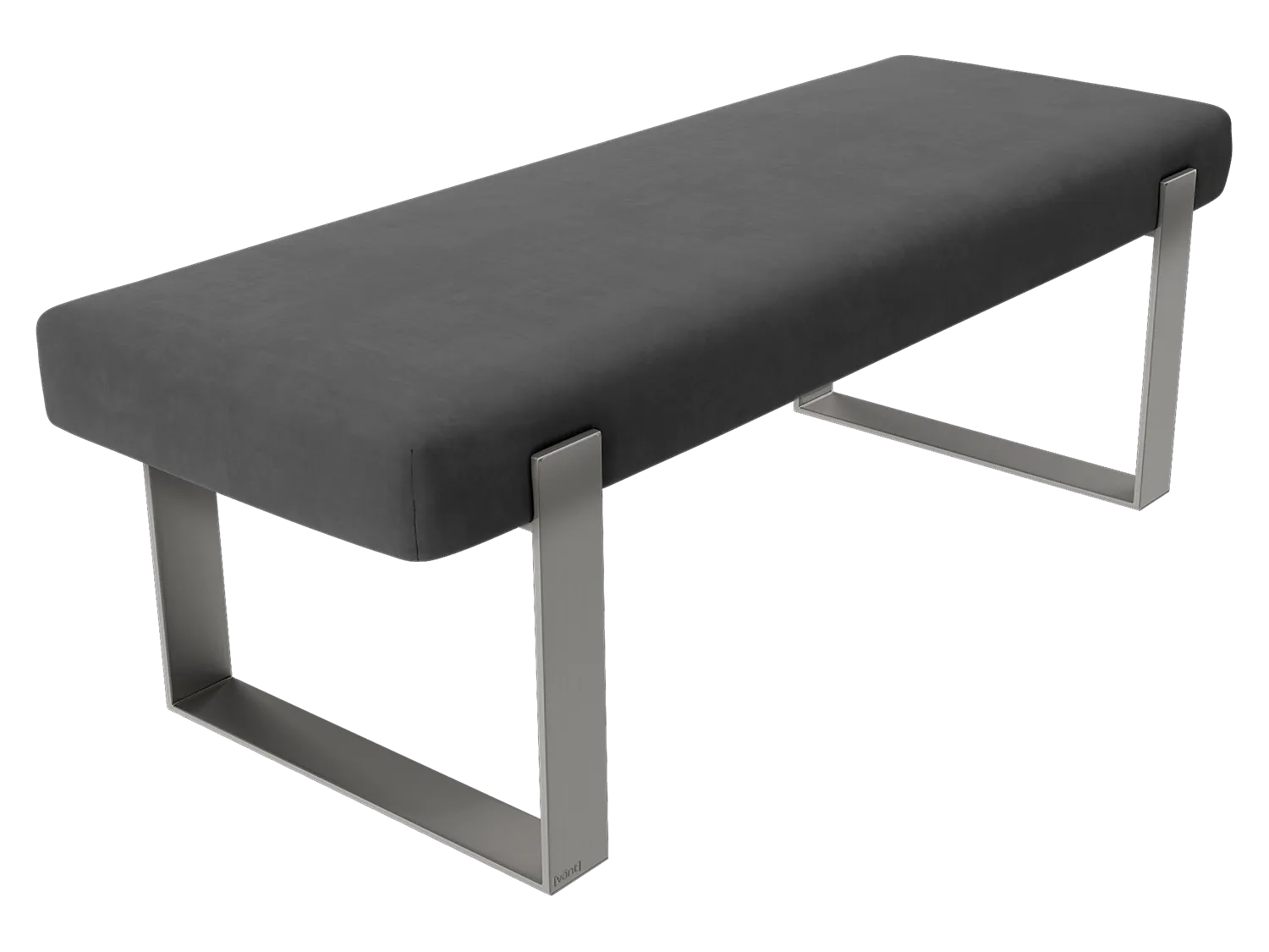 Vant Upholstered Bedroom Bench - Brushed Nickel Legs
