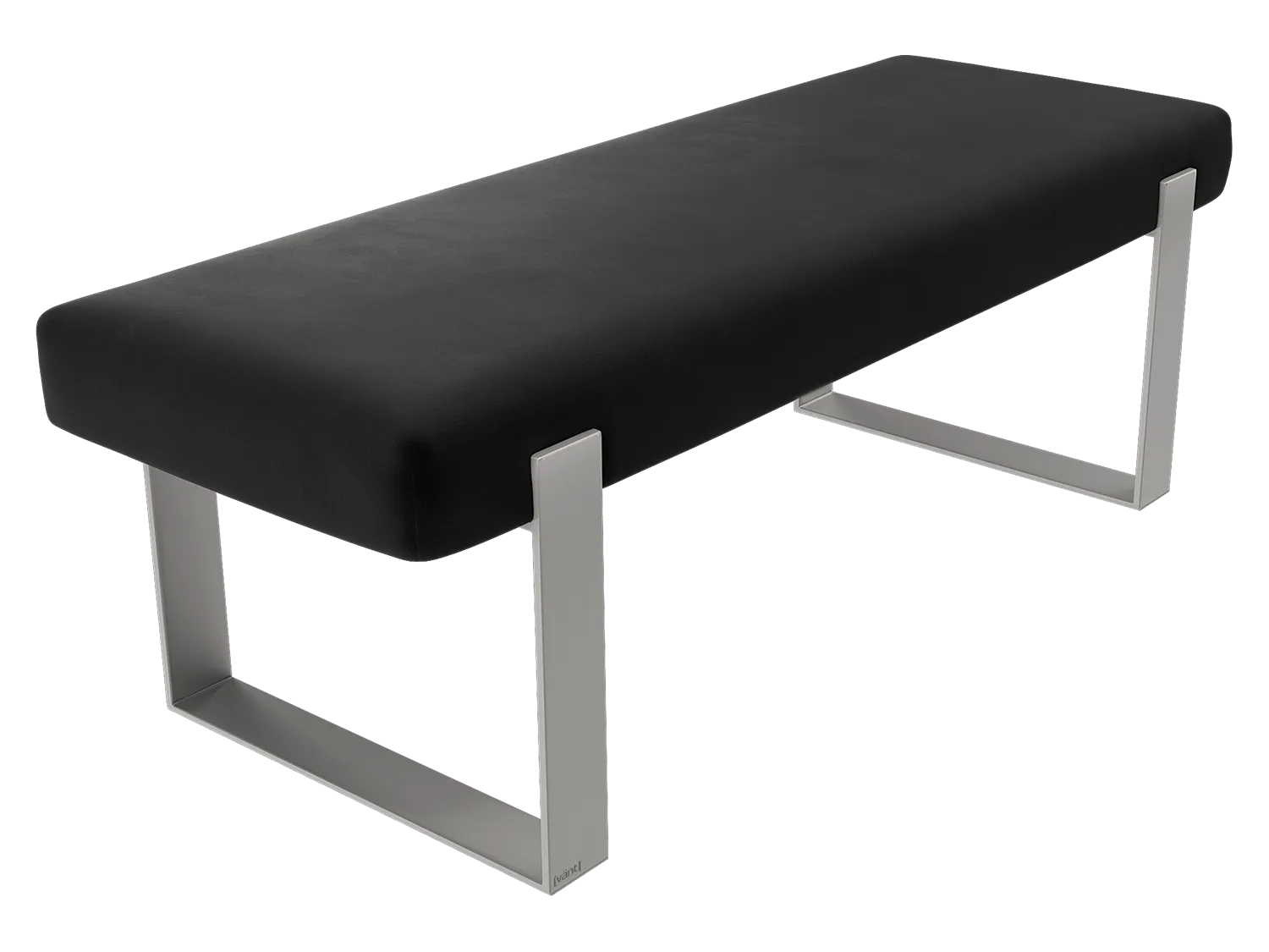 Vant Upholstered Bedroom Bench - Brushed Nickel Legs