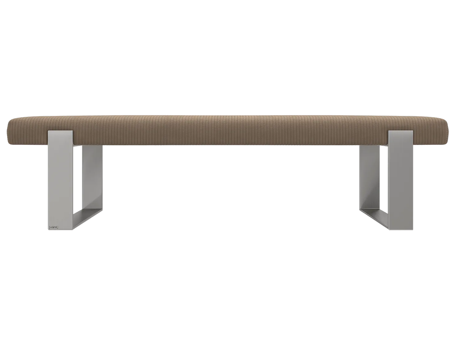 Vant Upholstered Bedroom Bench - Brushed Nickel Legs