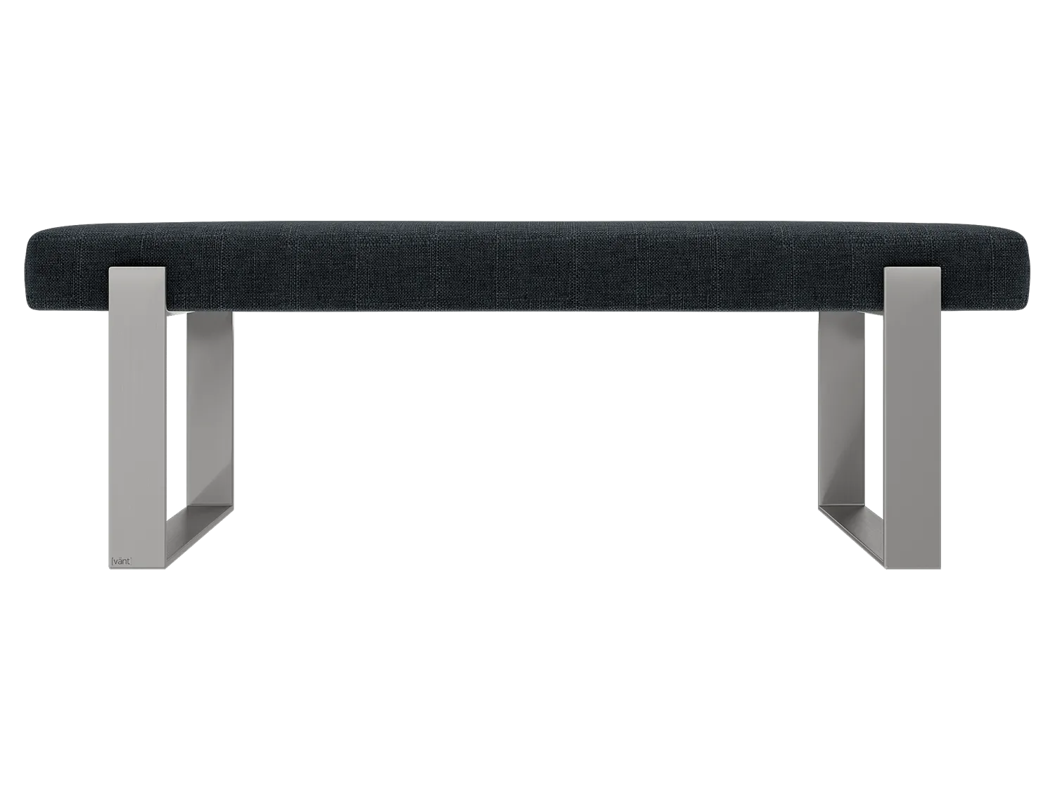 Vant Upholstered Bedroom Bench - Brushed Nickel Legs