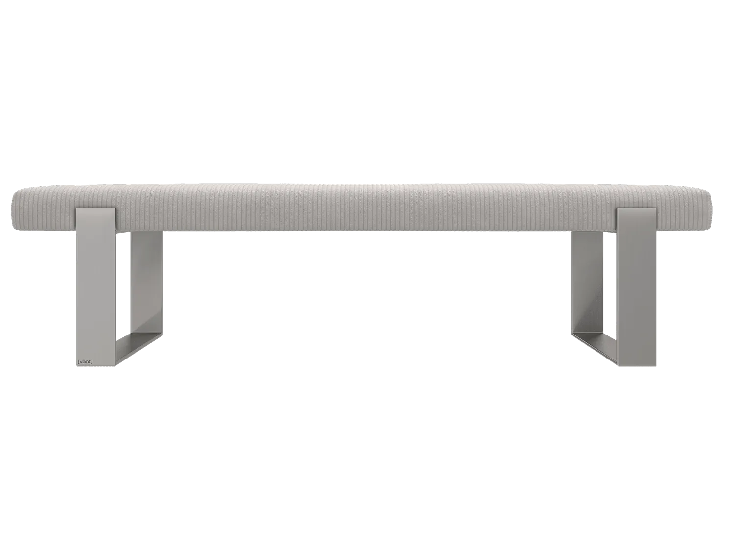 Vant Upholstered Bedroom Bench - Brushed Nickel Legs
