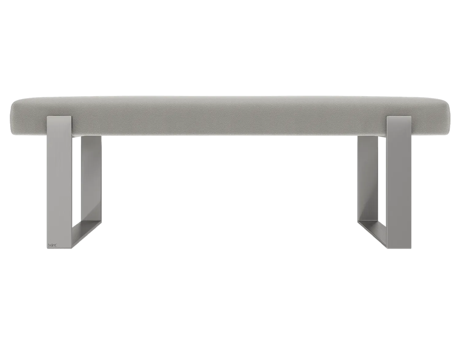 Vant Upholstered Bedroom Bench - Brushed Nickel Legs