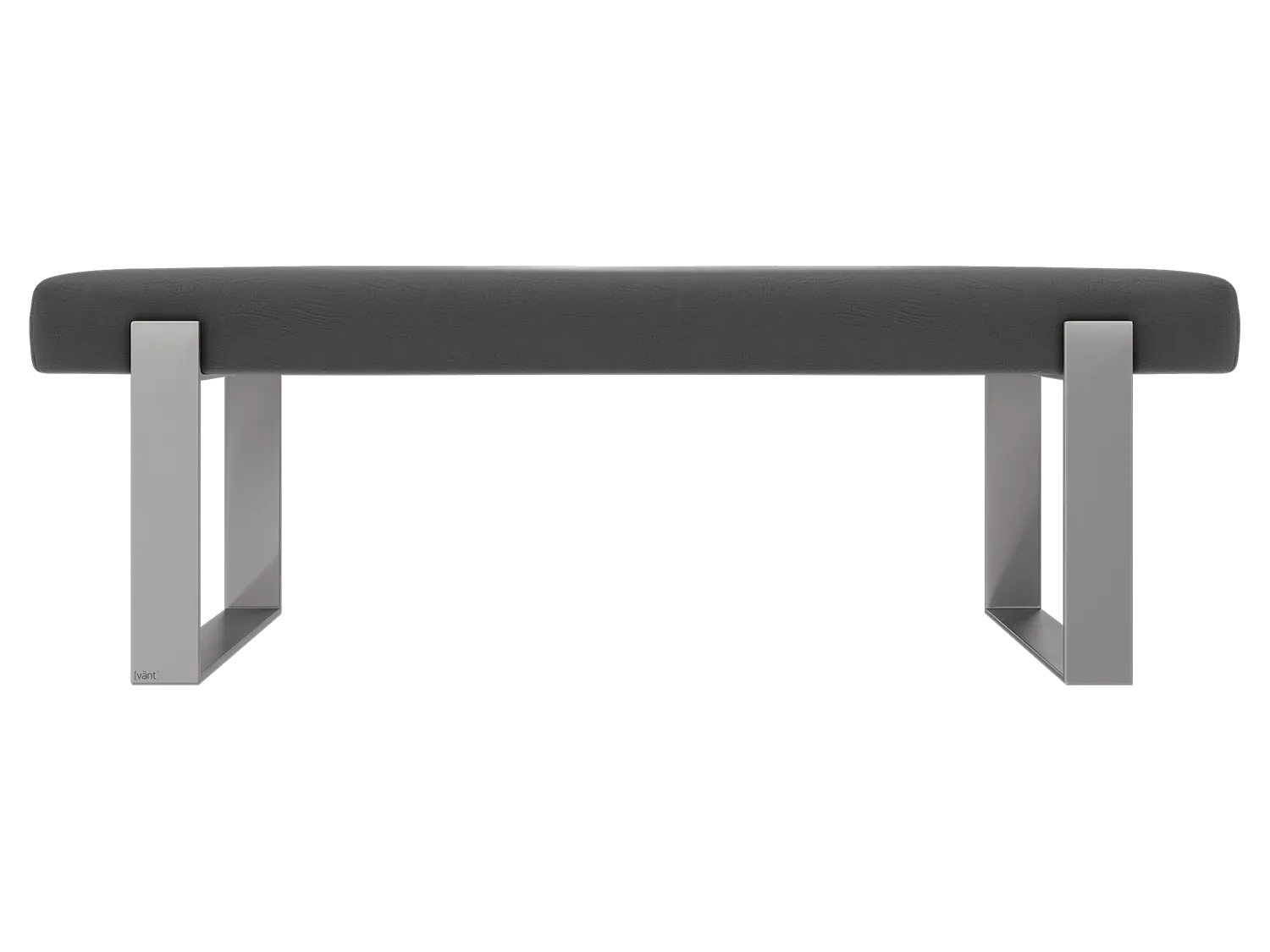 Vant Upholstered Bedroom Bench - Brushed Nickel Legs