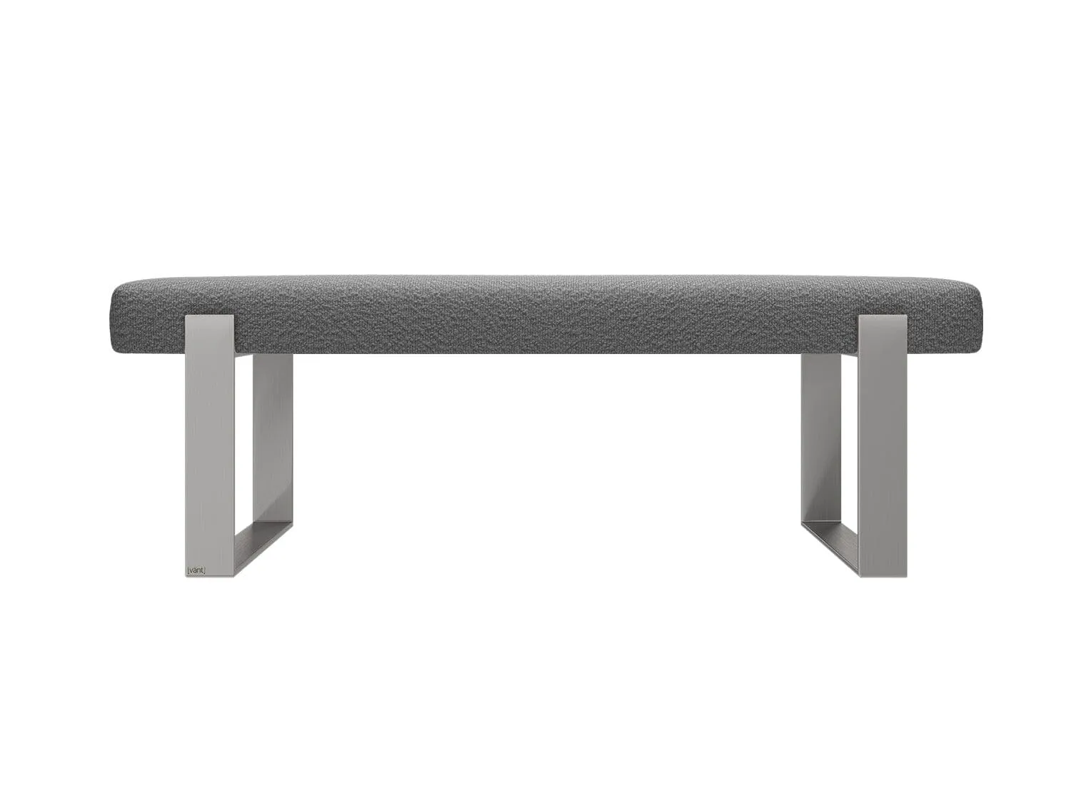 Vant Upholstered Bedroom Bench - Brushed Nickel Legs