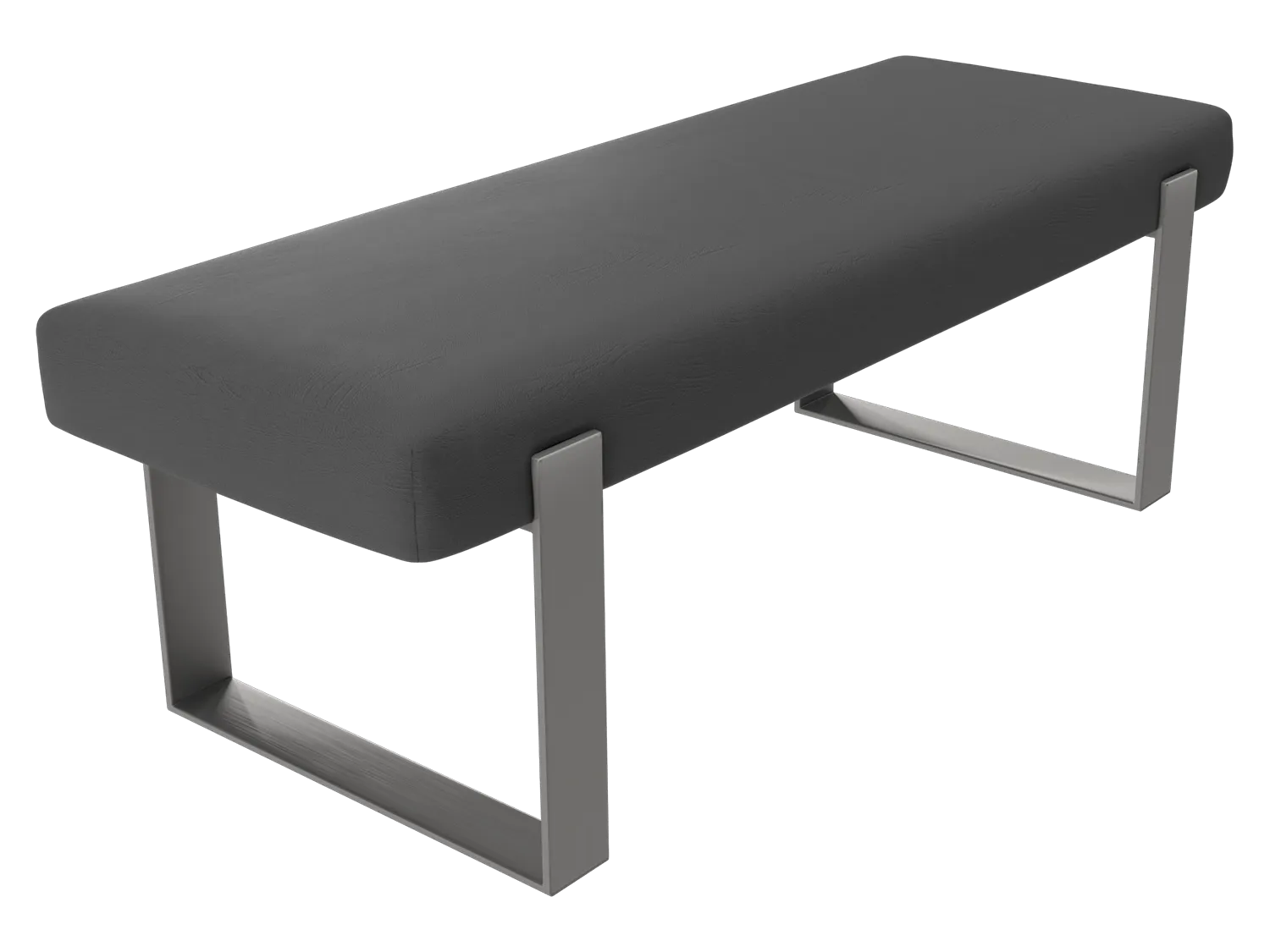 Vant Upholstered Bedroom Bench - Brushed Nickel Legs