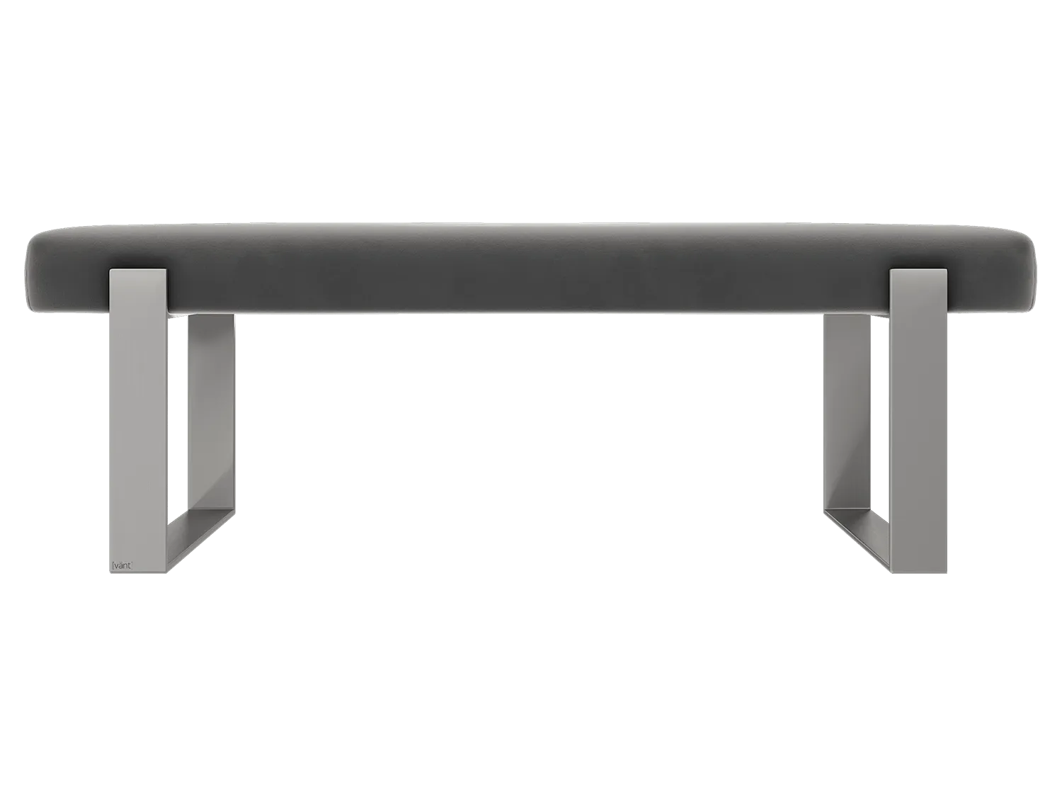 Vant Upholstered Bedroom Bench - Brushed Nickel Legs