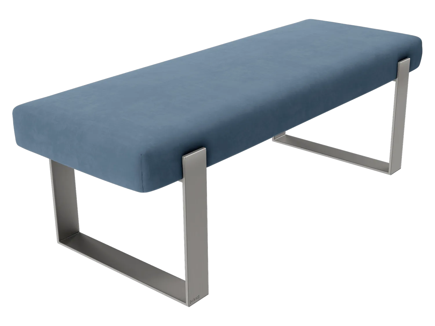 Vant Upholstered Bedroom Bench - Brushed Nickel Legs