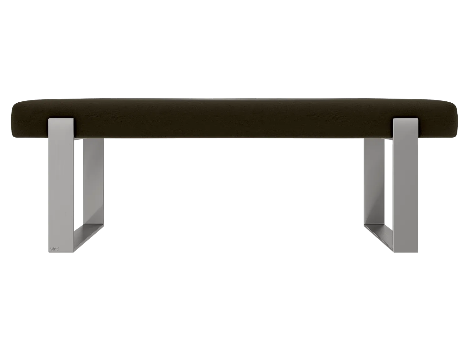 Vant Upholstered Bedroom Bench - Brushed Nickel Legs