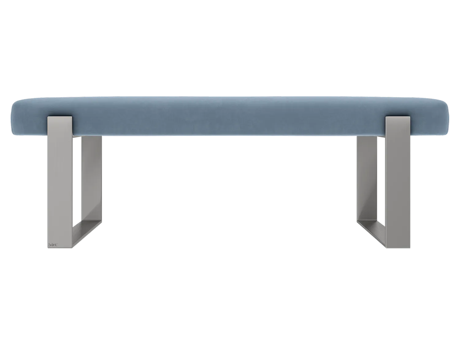 Vant Upholstered Bedroom Bench - Brushed Nickel Legs