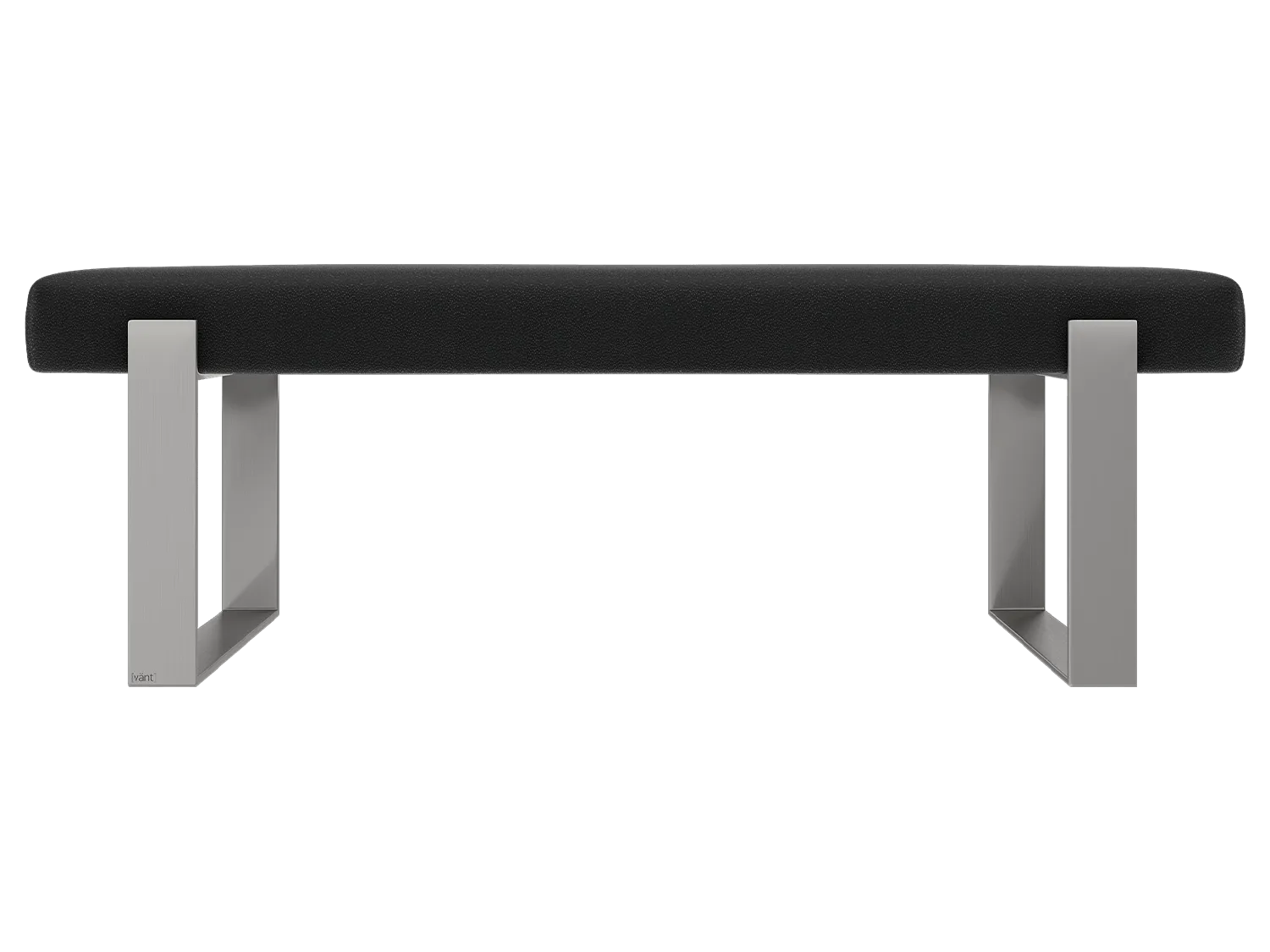 Vant Upholstered Bedroom Bench - Brushed Nickel Legs