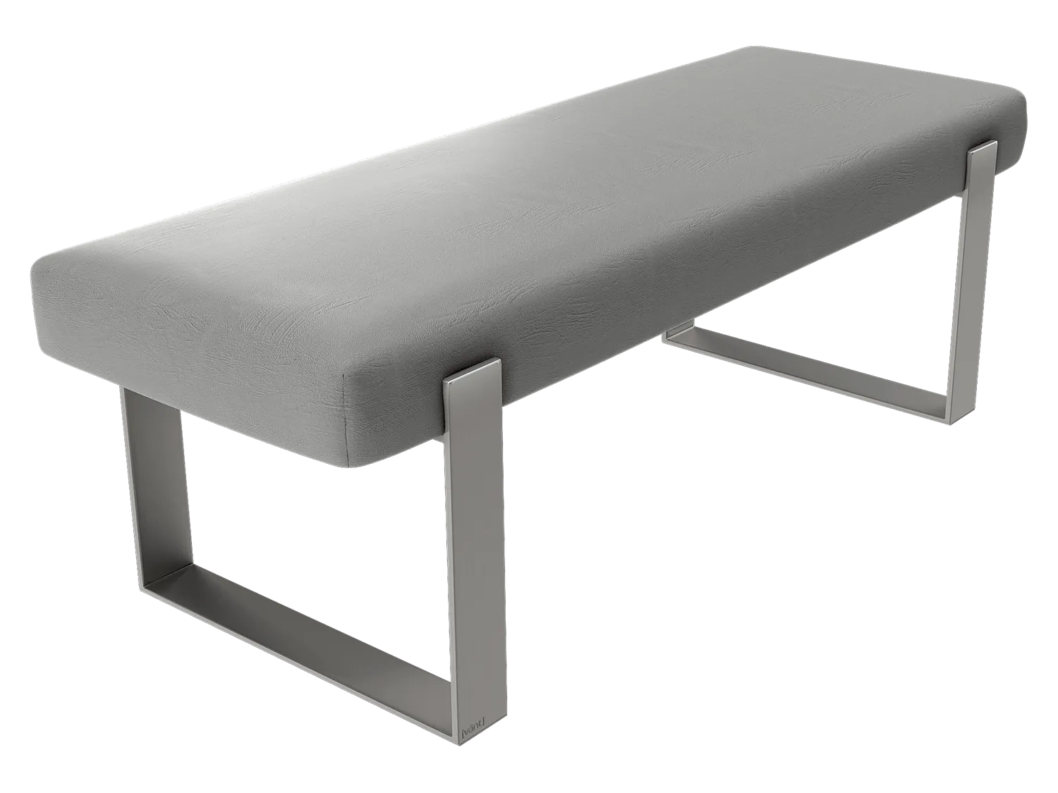 Vant Upholstered Bedroom Bench - Brushed Nickel Legs
