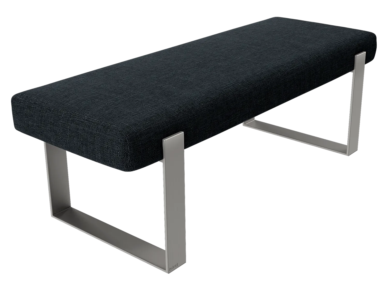 Vant Upholstered Bedroom Bench - Brushed Nickel Legs