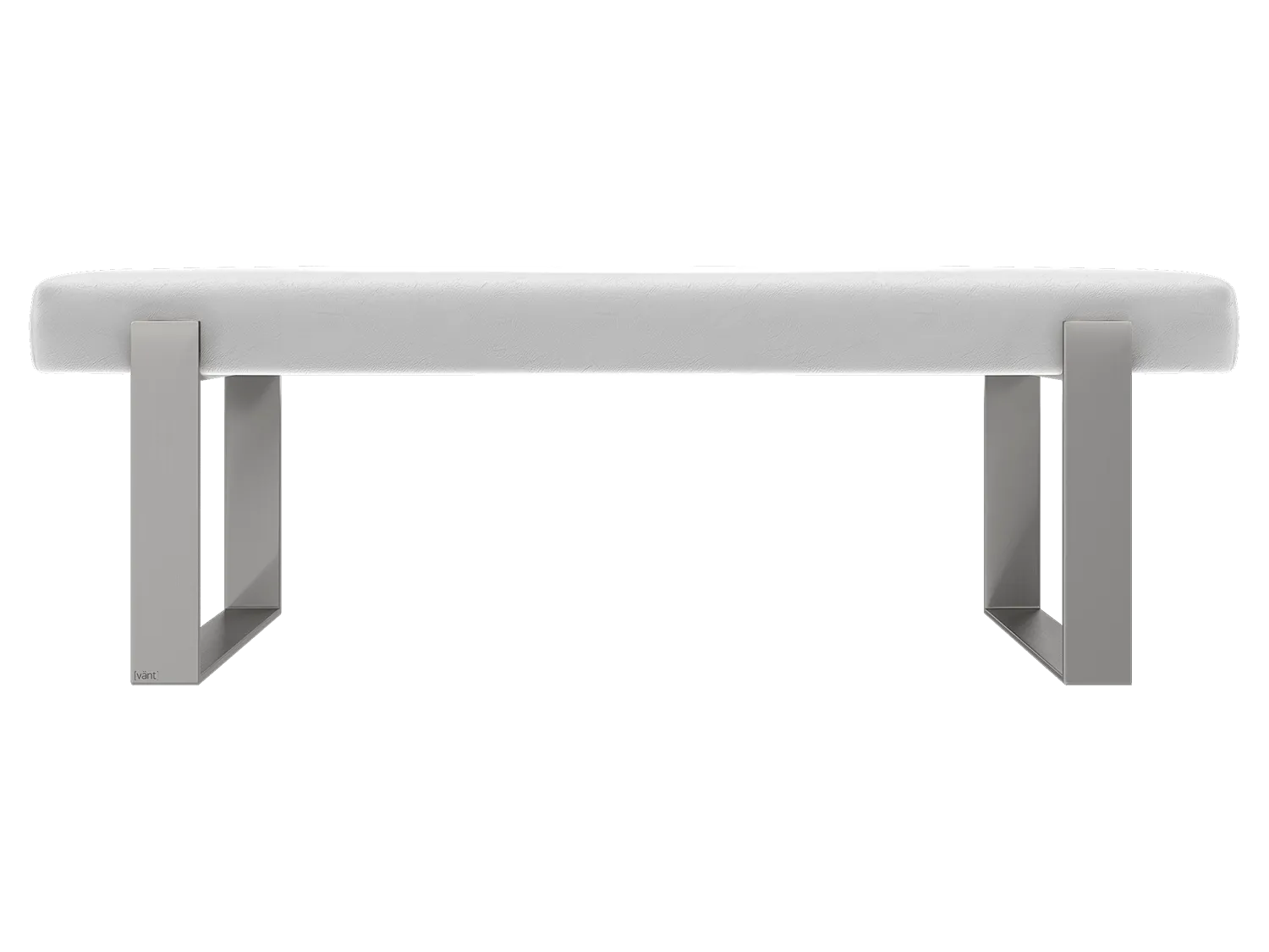 Vant Upholstered Bedroom Bench - Brushed Nickel Legs