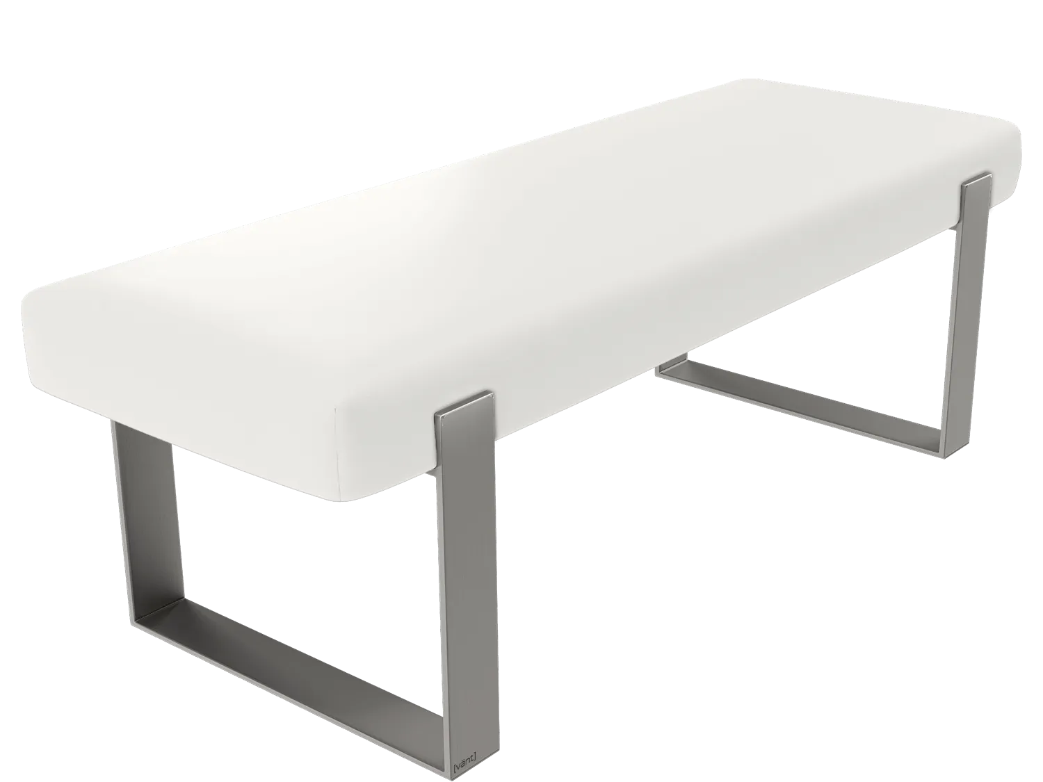 Vant Upholstered Bedroom Bench - Brushed Nickel Legs