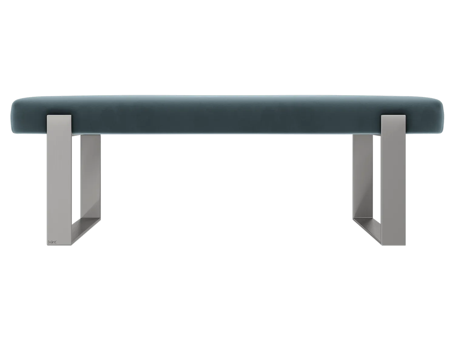 Vant Upholstered Bedroom Bench - Brushed Nickel Legs