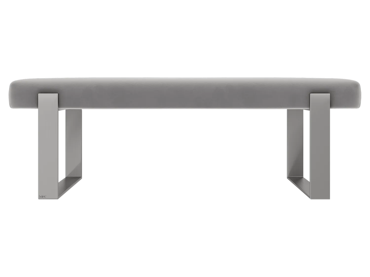 Vant Upholstered Bedroom Bench - Brushed Nickel Legs