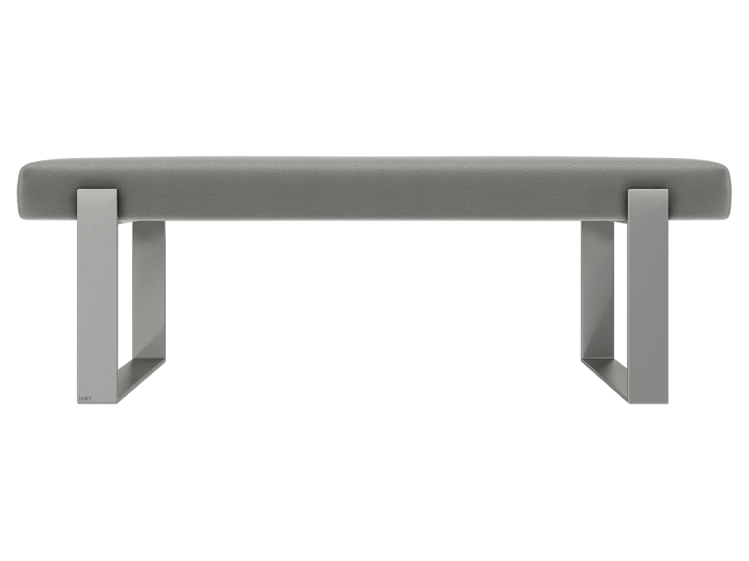 Vant Upholstered Bedroom Bench - Brushed Nickel Legs