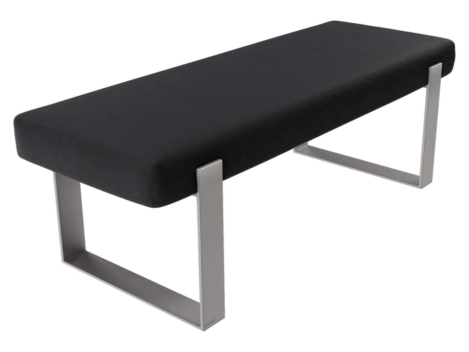 Vant Upholstered Bedroom Bench - Brushed Nickel Legs