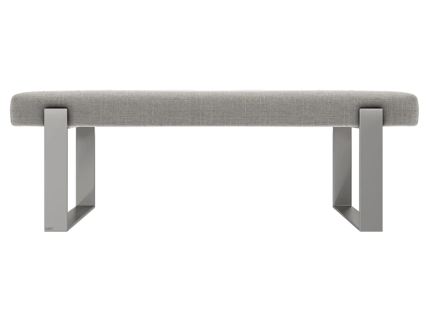 Vant Upholstered Bedroom Bench - Brushed Nickel Legs