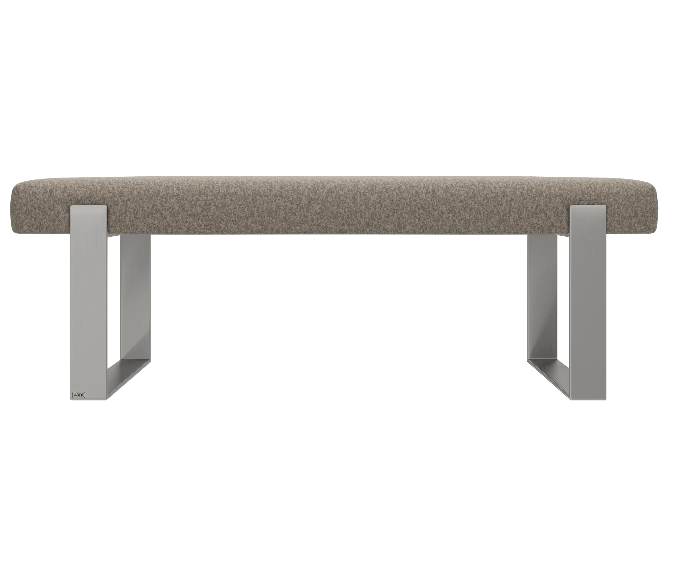 Vant Upholstered Bedroom Bench - Brushed Nickel Legs