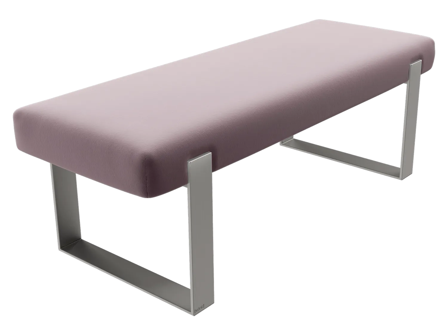 Vant Upholstered Bedroom Bench - Brushed Nickel Legs