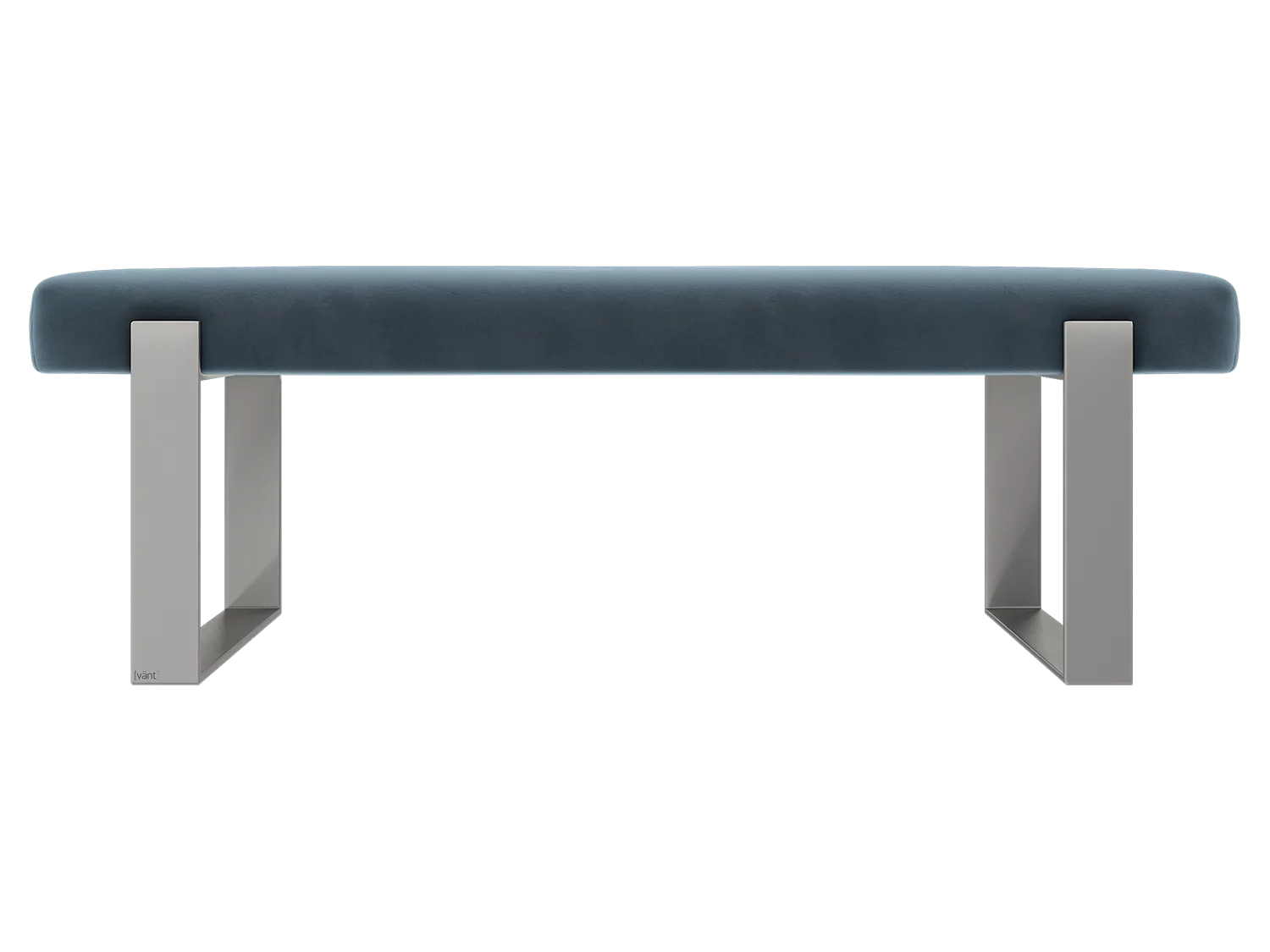 Vant Upholstered Bedroom Bench - Brushed Nickel Legs