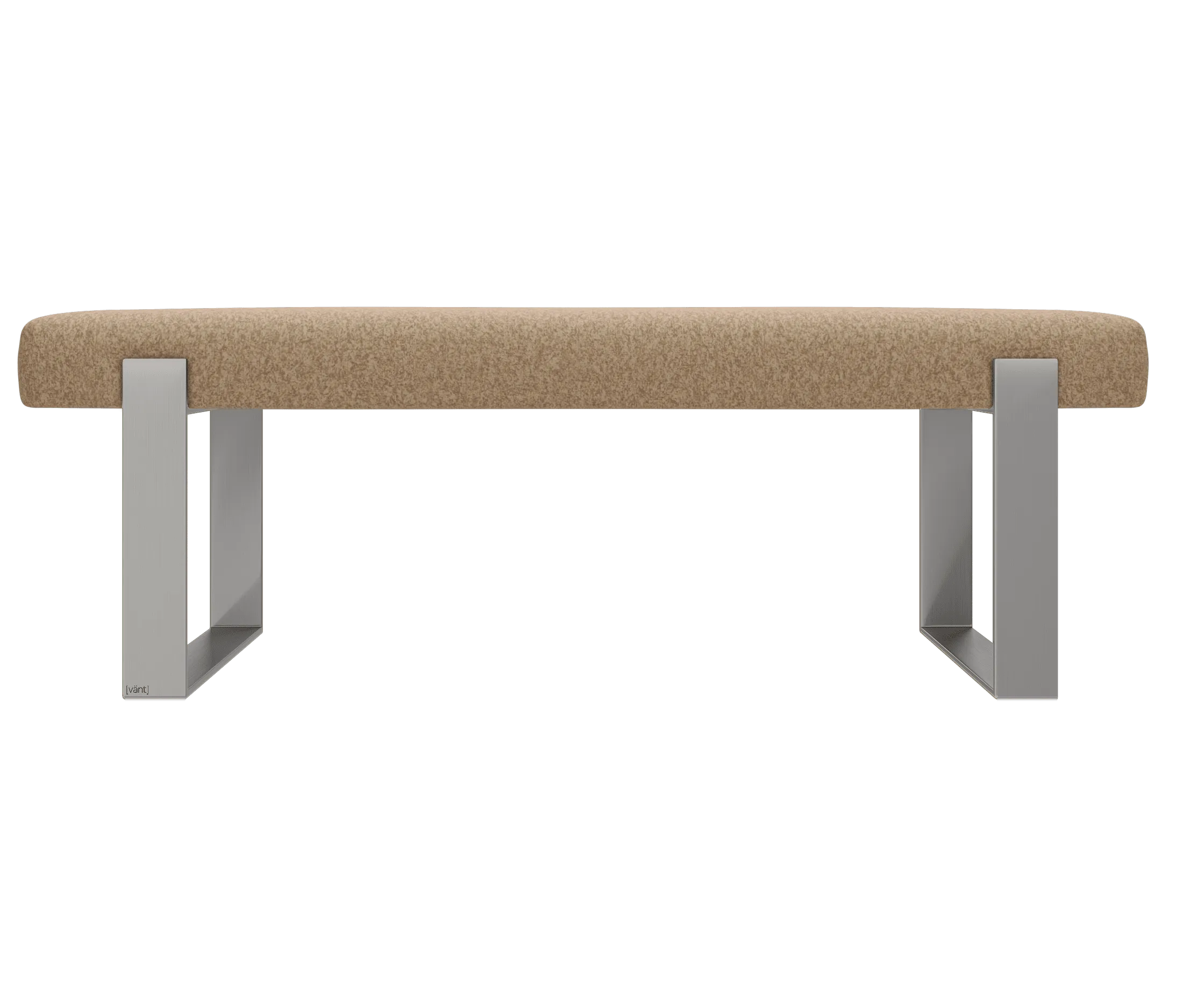 Vant Upholstered Bedroom Bench - Brushed Nickel Legs